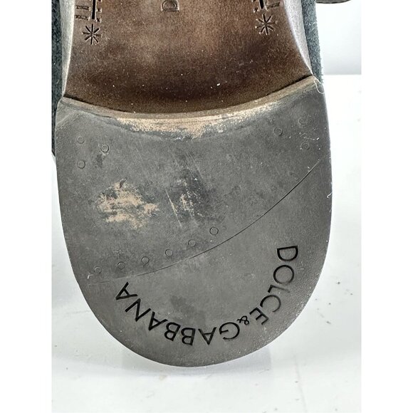 Dolce And Gabbana Double Monk Strap Distressed Suede & Leather Boots Size 11.5-U - Picture 11 of 16